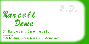 marcell deme business card